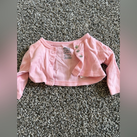 Child of Mine Baby Girl Pink and Yellow Floral Dress Size Newborn - Picture 3 of 3